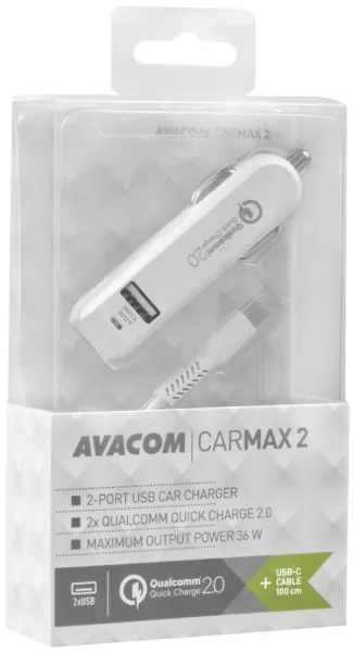 Avacom autopunjač CarMAX 2 2xQuickCharge2.0 USB-C - Karlovac
