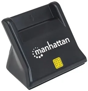 card reader manhattan upright za smart kartice - usb, black - slika 2