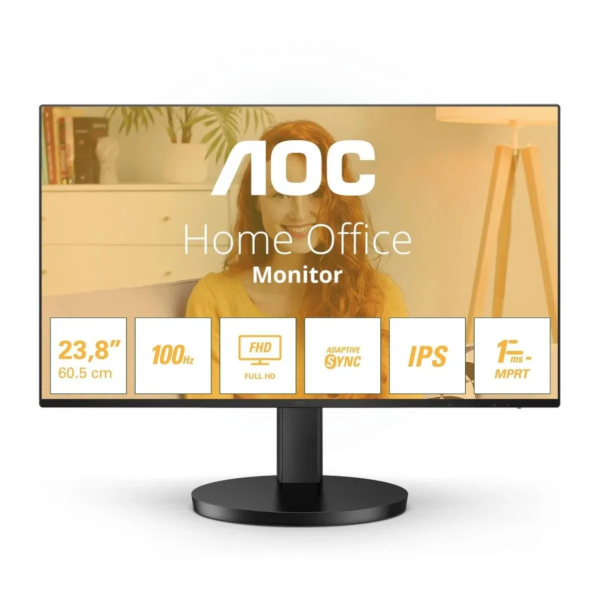aoc led ips 23,8" 24b3ha2, vga, hdmi, zvuč., 100hz - slika 2