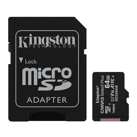 Memorijska kartica Micro Secure Digital 64GB KINGSTON Class10 Canvas Select+ Ad - Karlovac