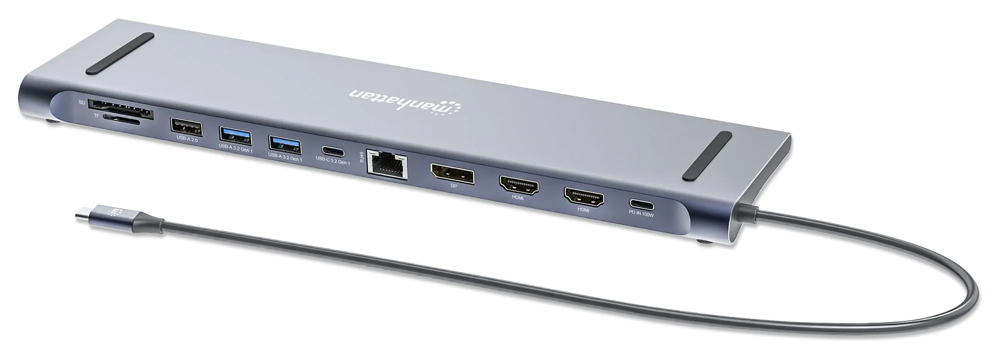 manhattan docking usb-c 12-in-1 triple monitor 4k - slika 2