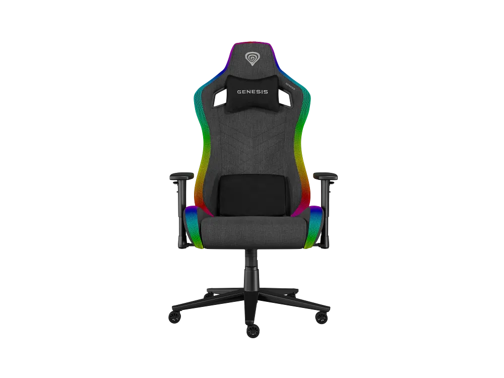 genesis trit 660 rgb, gaming stolica, siva - slika 1