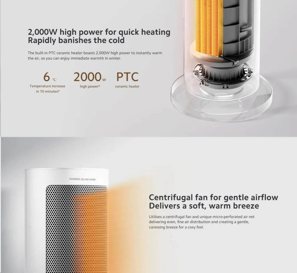 grijalica xiaomi fan heater - slika 3