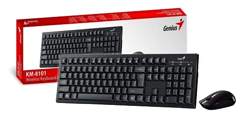 tipkovnica genius smart km-8101 wireless (tipkovnica+miš) usb - crna - slika 2