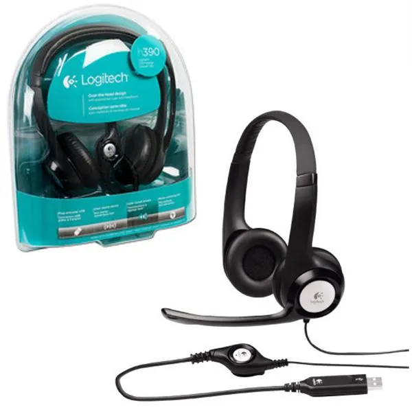 slušalice+mikrofon logitech h390 usb - crne - slika 3