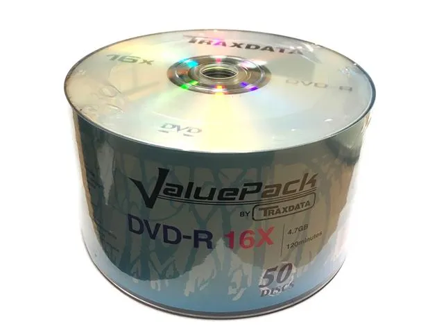 traxdata optički medij dvd-r 16x spindle 50 valuepack - slika 2