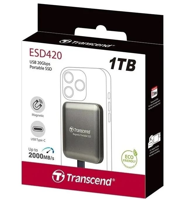 ssd ext 1tb transcend esd420 type-c magnetic design ts1tesd420c - slika 3