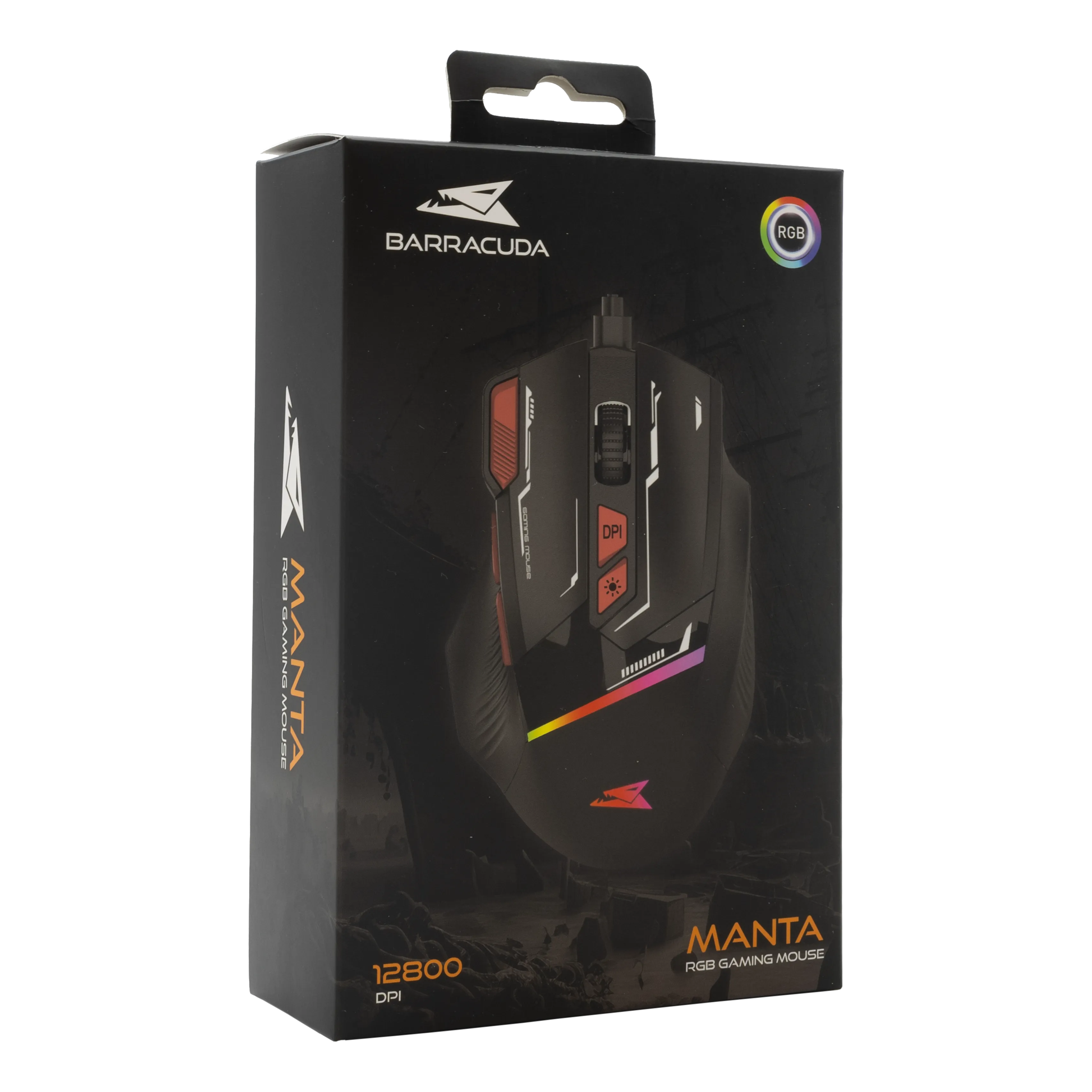 miš baracuda bgm-047 manta crni / 12.800 dpi - slika 7