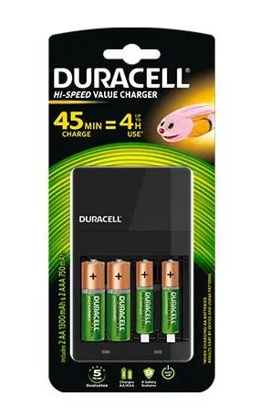 Punjač baterija DURACELL 4 sata CEF 14 +2 kom AA 1300mAh NiMH +2 kom AAA 750mAh - Karlovac