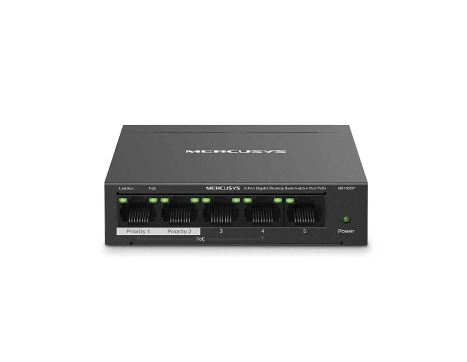 Switch Mercusys MS105GP 5-port, 4× Gigabit PoE+, 1× Gigabit Non-Po - Karlovac