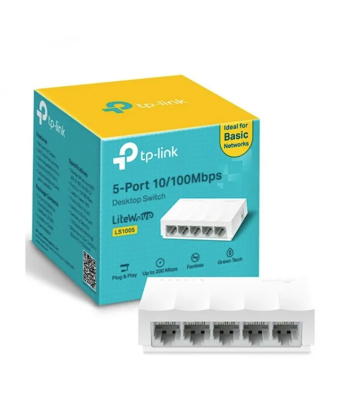 tp-link ls1005, 5-port 10/100 switch,plastično - slika 2