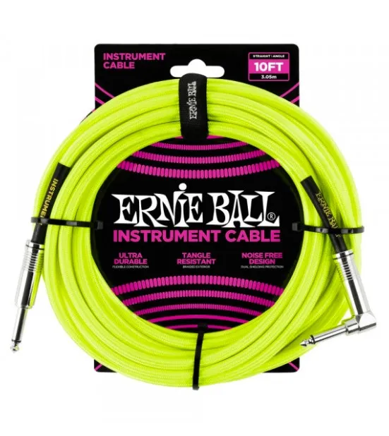kabel instr. ernie ball 6080 yellow, 3m - slika 2