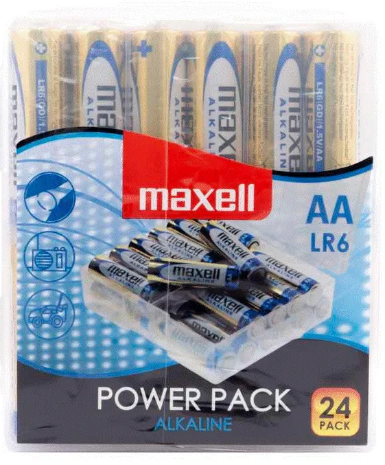 maxell alkalne baterije lr-6/aa, 24 komada, box - slika 2