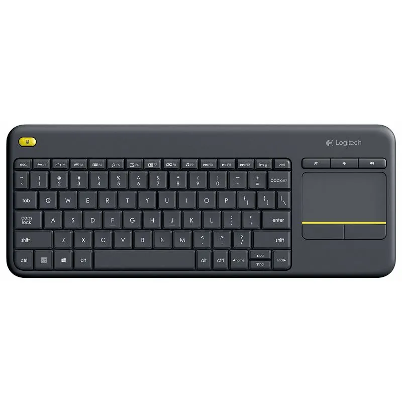 tipkovnica logitech k400+ wireless touch - black - slika 2