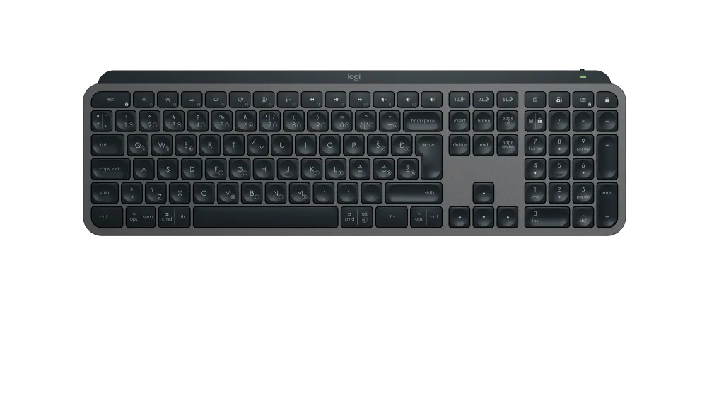 tipkovnica logitech mx keys s advanced wireless illuminated - graphite - slika 2