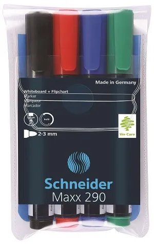 marker za bijelu ploču i flichart 2-3mm schneider maxx 290 4/1 - slika 1