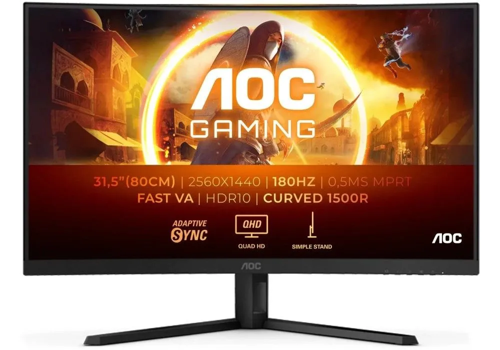 aoc cq32g4ve, 31,5" qhd, hdmix2, dp, 180hz, has - slika 2