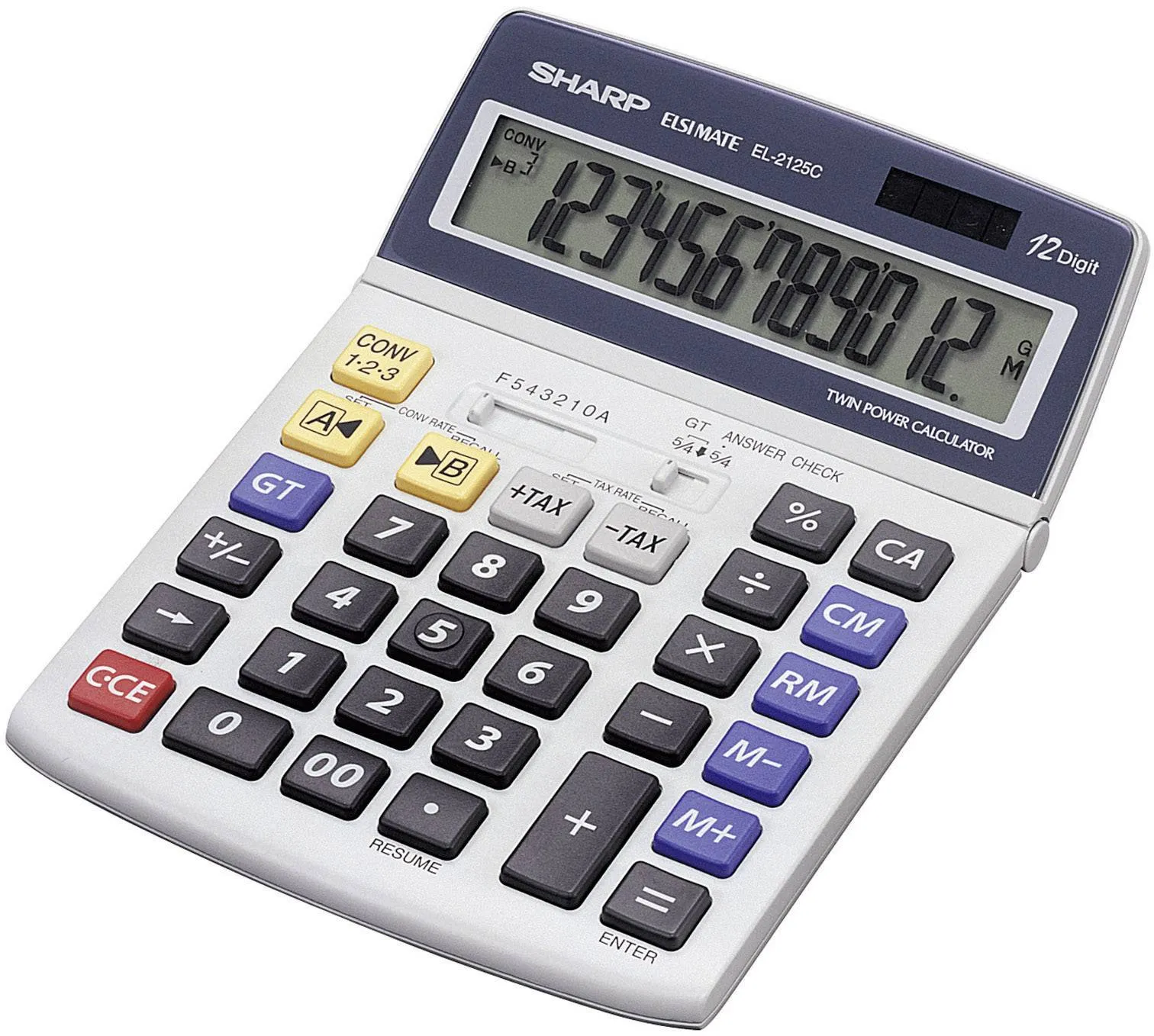 Kalkulator komercijalni 12 mjesta Sharp EL-2125C sivo-plavi - Karlovac