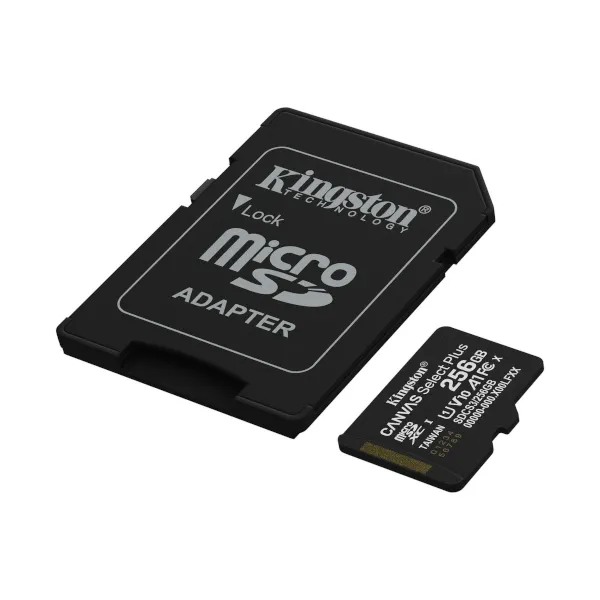 mem sd micro 256gb kingston canvas select plus + adapter sdcs3/256gb - slika 2