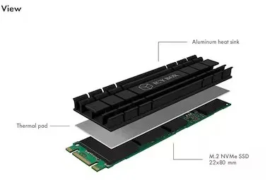 Cooler za M.2 SSD ICY BOX IB-M2HS-701, alu heatsink, 5mm - Karlovac