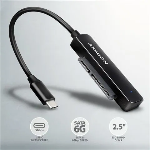 HDD DOD Ladica 2.5" SATA -> USB3.2, Black, ADSA-FP2C, AXA - Karlovac