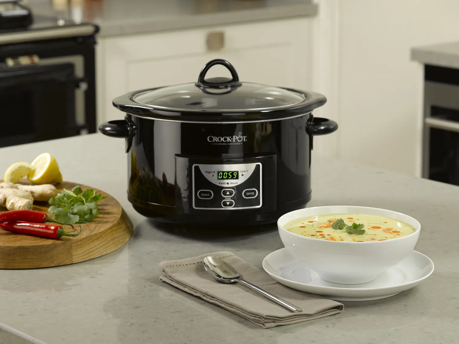 aparat za sporo kuhanje crockpot 4,7l - digitalni, crni - slika 3