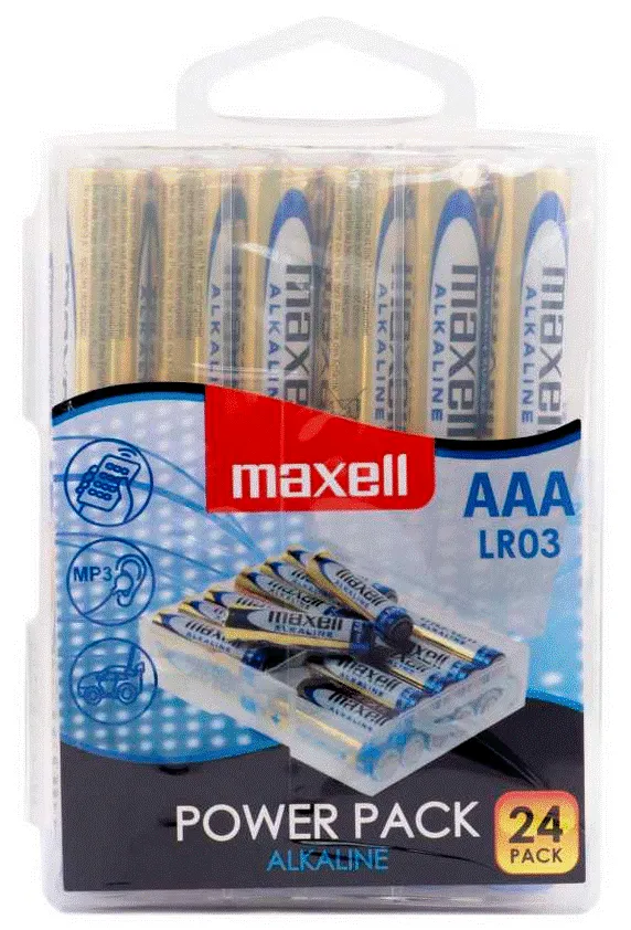 maxell alkalne baterije lr-3/aaa, 24 komada, box - slika 2