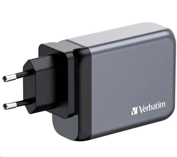 adapter za napajanje verbatim gnc-100 gan zidni punjač 100w, 2×usb-c pd 100w, 1×usb-c pd 65w, 1× usb-a qc3.0 - slika 2