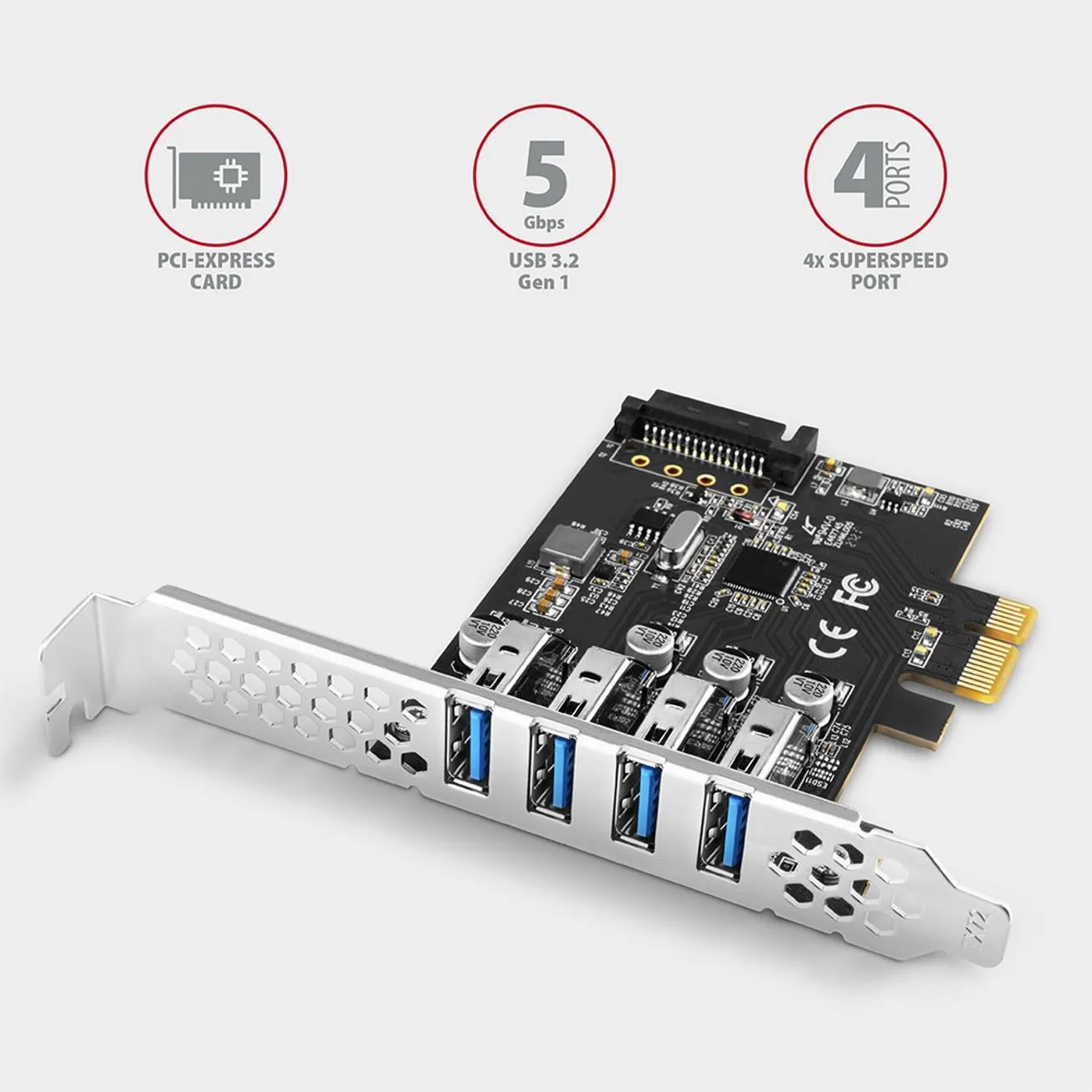 kontroler axagon pceu-43rs,pcie 4xusb3.0 - slika 6