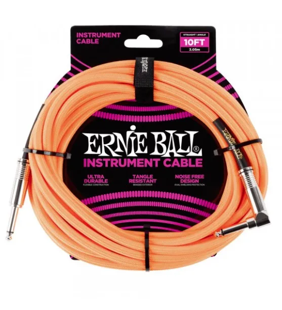 kabel instr. ernie ball 6079 orange, 3m - slika 2