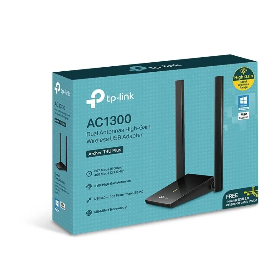 tp-link archer t4u plus, ac1300 wlan usb adapter - slika 2