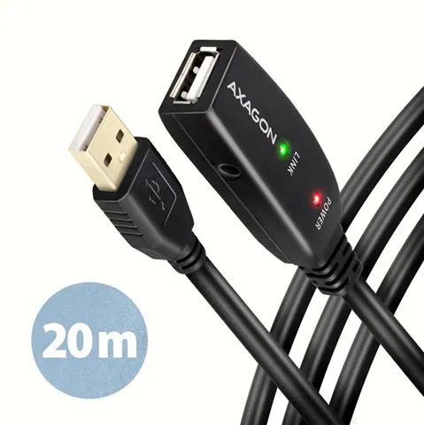 CC USB AM 2.0 -> USB AF, Aktivni produžni, 20m, ADR-220, AXA - Karlovac