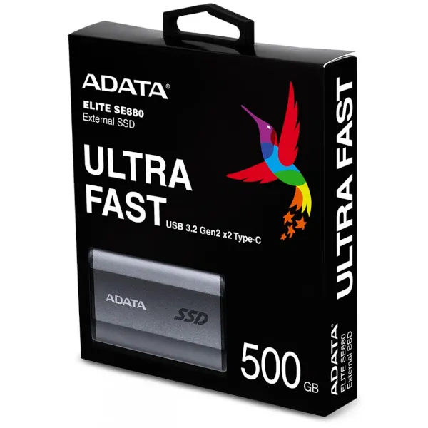 ssd ext 500gb se880 grey ad usb3.2 gen2 x2 type-c aeli-se880-500gcgy - slika 2