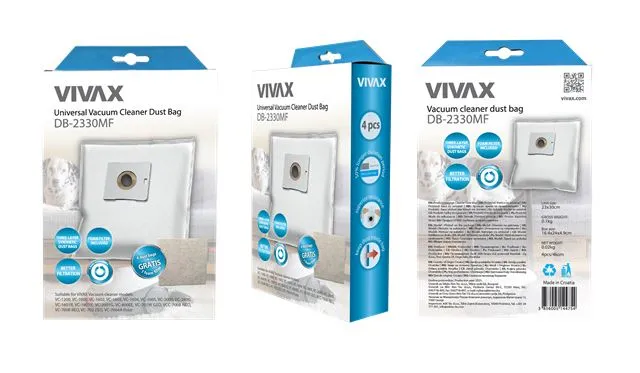 vrećica za usisivač vivax sint.(4kom/pak) + filter - slika 2