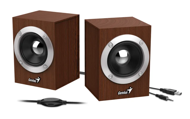 Zvučnici GENIUS SP-HF280 2x3W USB+3,5mm - drveni - Karlovac