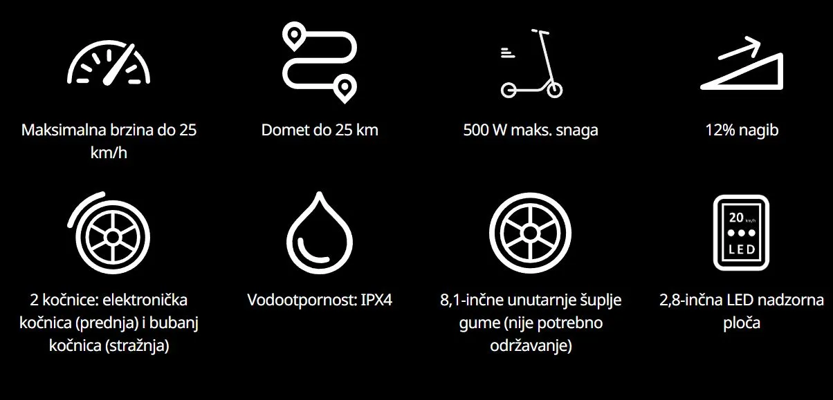 romobil električni segway kickscooter e2 plus e ii - slika 3