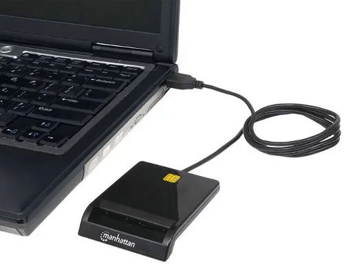card reader manhattan za smart kartice chip - usb 2.0 - slika 2
