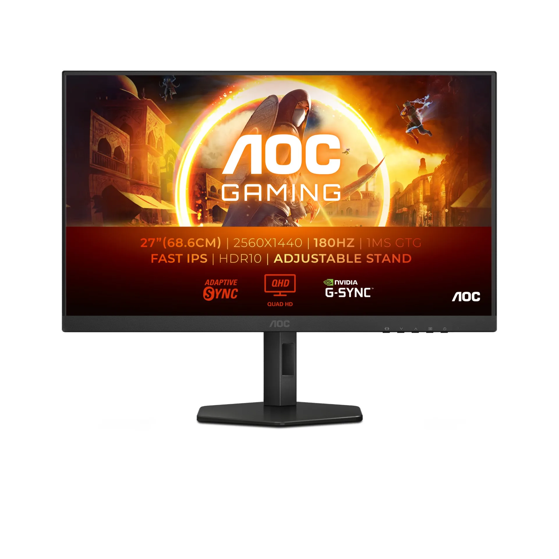 aoc q27g4xf, ips 27", dp, hdmi, 180hz, qhd, has - slika 2