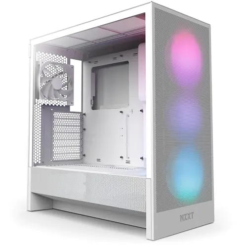 nzxt h5 flow rgb 2024, bijelo bez napajanja, atx - slika 2