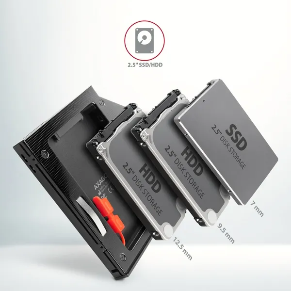 adapter axagon rss-cd12, 2.5"-5.25",12.7 - slika 2