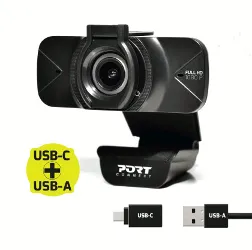 port fhd web kamera 1080p,usb-a/c,crna s poklopcem - slika 1
