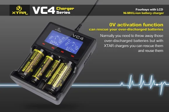 punjač baterija xtar vc4 usb, lcd - slika 3
