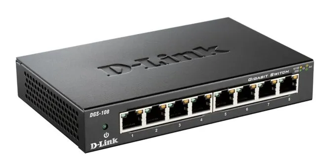 mrežni switch 10/100/1000mbps 8 portni d-link dgs-108/e metal case - slika 2