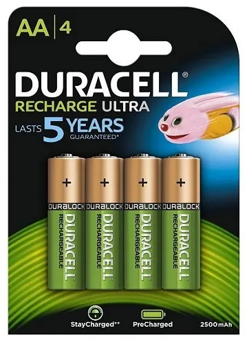 baterija duracell punjiva aa 2500mah 4/1 - slika 2