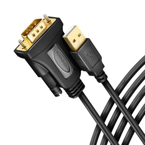 cc usb am 2.0 -> db9, ftdi chip, ads-1pqn, 1.5m, axagone - slika 2