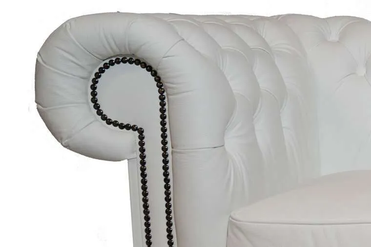 chesterfield dvosjed first class leather | 2-sjedišta | white - slika 4
