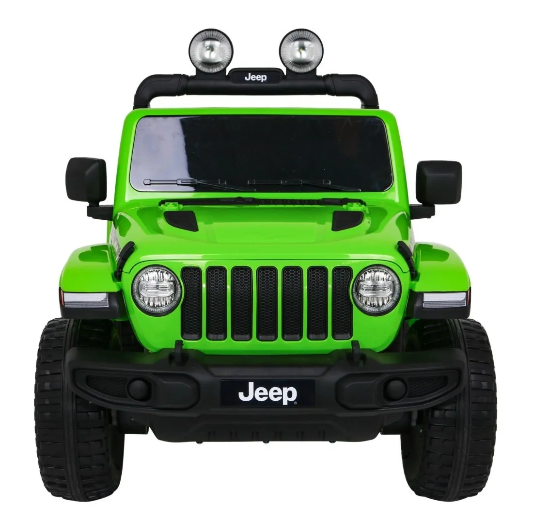 licencirani auto na akumulator jeep wrangler rubicon 4x4 - zeleni - slika 2
