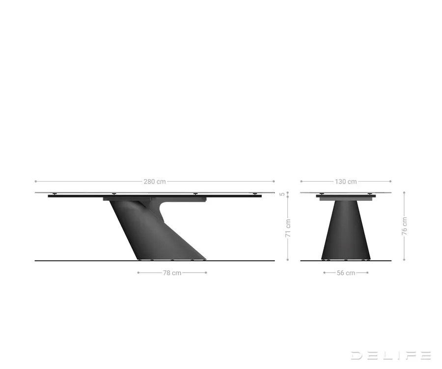 blagovaonski stol edge 280x130cm, materijal: keramika - slika 7