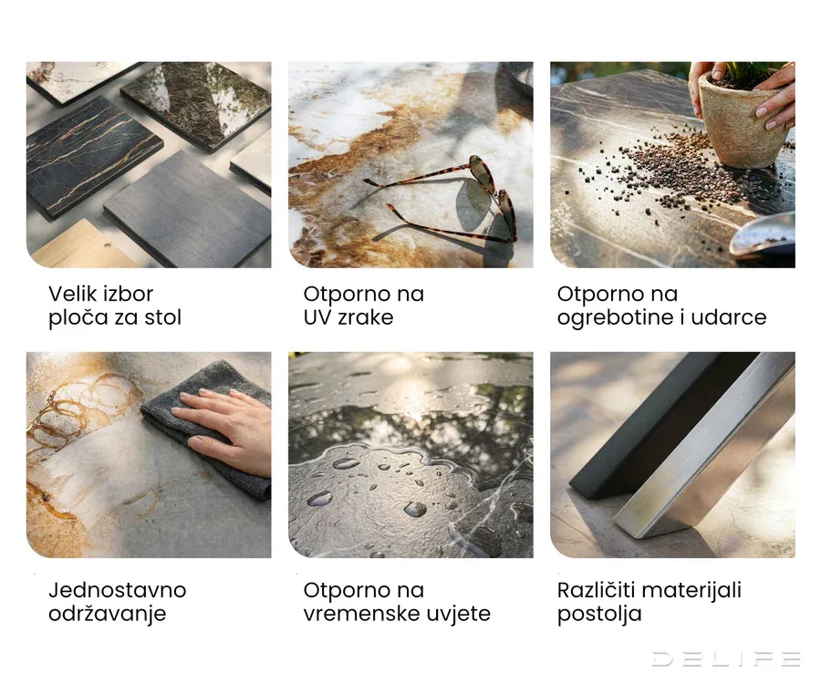 outdoor stol edge 200x100cm, materijal: keramika emperador extra luci - slika 9