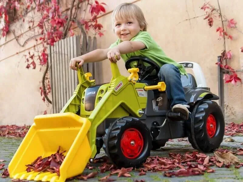 rolly toys kid claas elios svijetlo zeleni traktor na pedale s utovari - slika 2